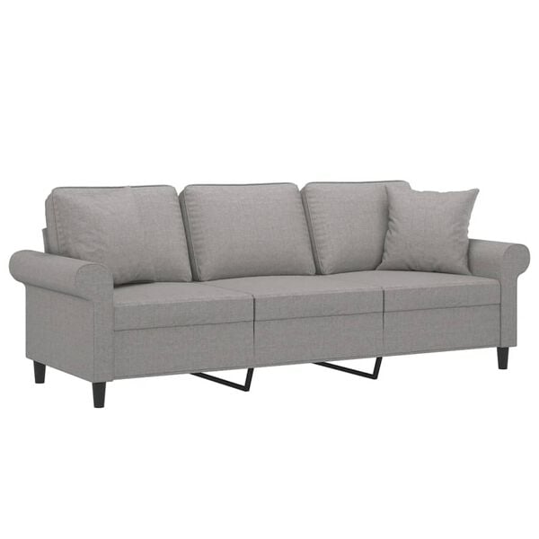 vidaXL 3-seater Sofa Light grey