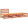 vidaXL Garden Sofa Wax brown Solid pine wood Medium Modular