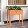 vidaXL Planter Brown Solid fir wood with a non-woven fabric liner Large