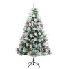 vidaXL Artificial Hinged Christmas Tree 300 LEDs & Ball Set 94.5"