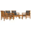 vidaXL Garden Lounge Set Dark grey Acacia wood, Polyester Medium Durable