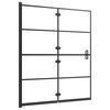 vidaXL Folding Shower Enclosure ESG 47.2"x55.1" Black