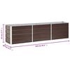 vidaXL Large Galvanized Steel Raised Garden Bed Brown 94.5x15.7x17.7 in