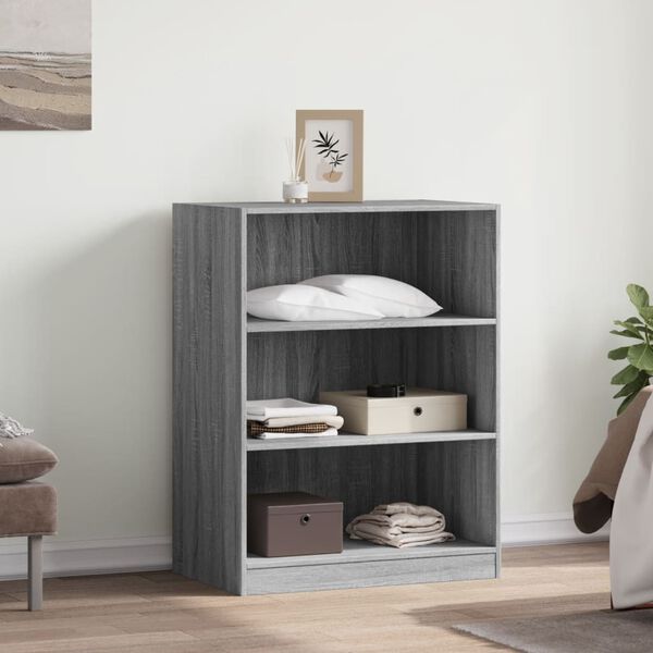 vidaXL Wardrobe Grey Sonoma Engineered Wood Compact Wardrobe