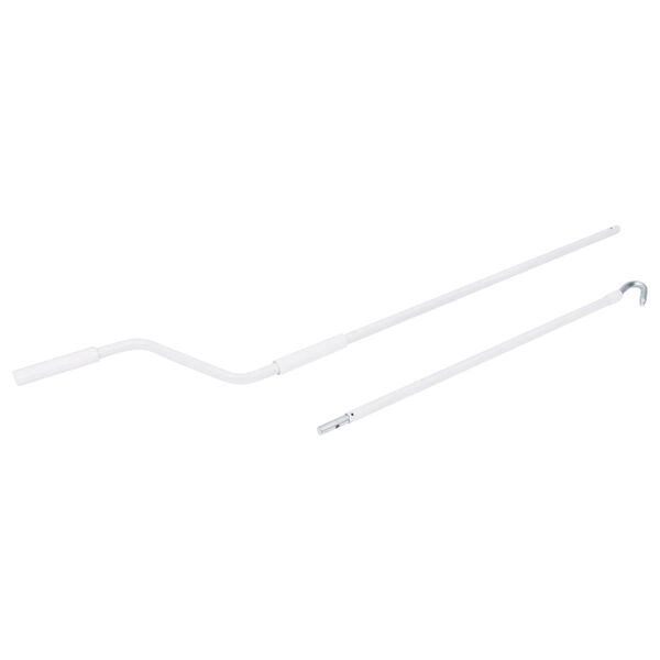 vidaXL Awning Hand Crank White and Silver Steel, Plastic Standard