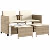 vidaXL Patio Sofa Beige