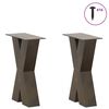 vidaXL Coffee Table Legs X-Shaped 2 pcs Natural Steel 11.0x(16.5-16.9)" Steel
