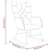 vidaXL Rocking Chair Multicolour Fabric, Foam, Steel, Solid Rubber Wood