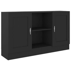 vidaXL Sideboard Black 47.2"x12"x27.6" Engineered Wood