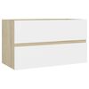 vidaXL Bathroom Furniture Set White Engineered wood Medium