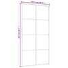 vidaXL Sliding Door Frosted ESG Glass and Aluminum 40.4"x80.7" White