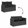 vidaXL Garden Sofa Set Black
