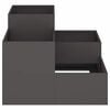 vidaXL Garden Planter Black 80 x 80 x 60 cm Steel