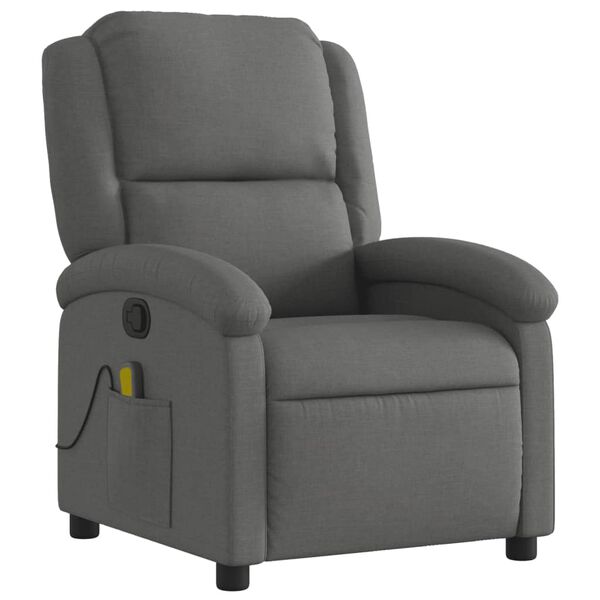 vidaXL Massage Recliner Chair Dark Grey