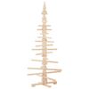 vidaXL Wooden Christmas Tree Natural Wood Solid Pine Wood 59.1 in