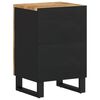vidaXL Bathroom Cabinet Black, Natural Wood