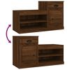 vidaXL Shoe Cabinet Brown Oak Engineered Wood Medium Shoe Cabinet