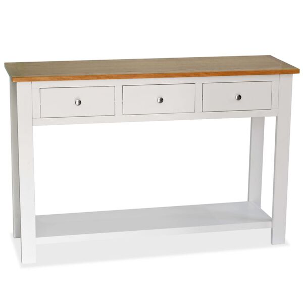 vidaXL Console Table White and brown