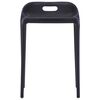 vidaXL Stool Set of 4 Black Polypropylene Compact size Stackable