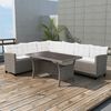 vidaXL Outdoor Furniture Set Grey, Cream White