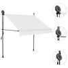 vidaXL Retractable Awning Cream Polyester with PU coating, Steel