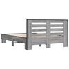 vidaXL Bed Frame Grey Sonoma Engineered wood, metal, plywood Full