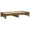 vidaXL Day Bed Honey brown Solid pine wood Standard double Pull-Out