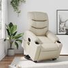 vidaXL Electric Stand up Massage Recliner Chair Cream Faux Leather