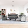vidaXL Sofa Set Dark Gray Fabric (100% polyester), plywood, solid wood