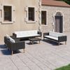 vidaXL Garden Furniture Set Black, Cream White