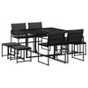 vidaXL Garden Dining Set Black, Dark grey