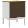 vidaXL Bedside Cabinet White Solid Pine Wood Small Bedside Cabinet