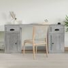 vidaXL Desk With Cabinet Grey Sonoma Engineered Wood Large