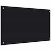 vidaXL Kitchen Backsplashes 2 pcs Black 31.5"x19.7" Tempered Glass