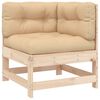vidaXL Garden Lounge Set Beige Solid Pine Wood Large Modular