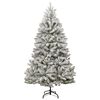 vidaXL Artificial Hinged Christmas Tree Green and white PVC, metal