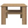 vidaXL Coffee Table Artisan Oak Engineered Wood 23.6 x 23.6 x 16.5 in