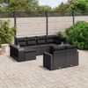 vidaXL Garden Sofa Set Black