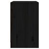 vidaXL Bedside Cabinet Set of 2 Black Solid pinewood Medium