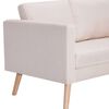vidaXL Sofa Cream Polyester 3-Seater Removable Covers Cream Sofa