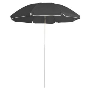 vidaXL Garden Parasol Anthracite 100% polyester, steel 70.9 in arc length