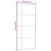 vidaXL Sliding Door ESG Glass and Aluminum 35.4"x80.7" Black