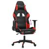vidaXL Gaming Chair Black and Red Faux leather, Metal, Plywood Medium