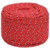 vidaXL Boat Rope Red 0.39 " 328.1 ' Polypropylene