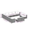 vidaXL Garden Lounge Set Brown PE rattan Large Modular