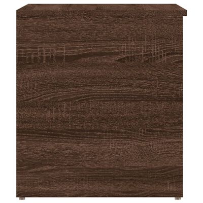 Closed wooden storage chest showing wood grain texture from front