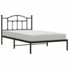 vidaXL Bed Frame Black Steel Twin Rectangular Modern Durable