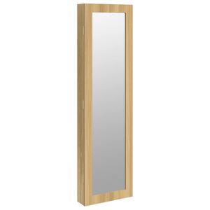 vidaXL Mirror Jewelry Cabinet Wall Mounted 11.8" x 3.3" x 41.7"
