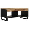 vidaXL Coffee Table Natural Wood Solid Mango Wood, Iron Medium