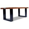 vidaXL Coffee Table Multicolour Solid teak and mango wood with clear resin
